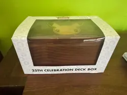 Pokemon TCG Wooden 25th Anniversary Celebration Deck Box New / Sealed in Box - Image 1