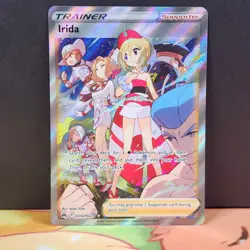 Irida GG63/GG70 Crown Zenith Galarian Gallery Full Art Pokemon TCG Off Center - Image 1