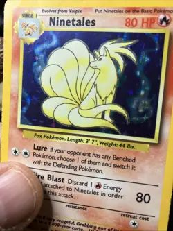 😻 Pokemon NINETAILS Base Set 12/102 * HOLO Mp - Image 2