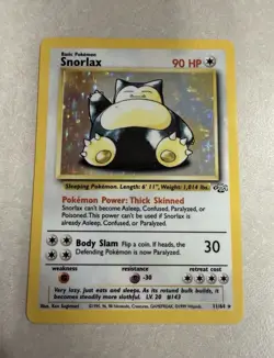 Pokemon TCG Snorlax Jungle 11/64 Holo Unlimited Holo Rare MP-HP - Image 1