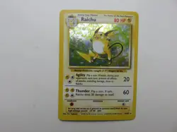 Pokemon Raichu 14/102, Base Set Holo, LP - Image 1