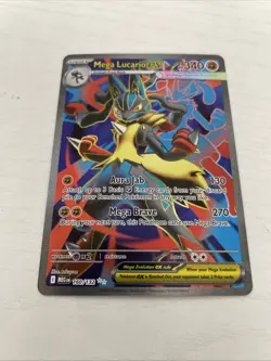 Pokemon Mega Lucario EX 160/132 Full Art Mega Evolution NM/M - Image 1