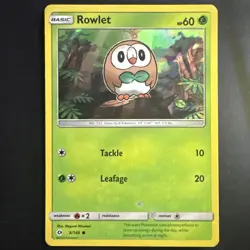 Pokemon TCG | Sun & Moon Base Set - Rowlet Holo 9/149 - excellent condition - Image 1