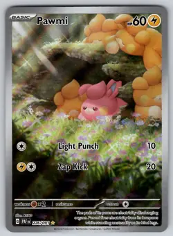 Pawmi 226/091 Paldean Fates NM Pokemon Illustration Rare - Image 1