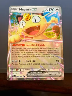 Meowth ex 062/088 Me03: Perfect Order Holo Pokemon - Image 1