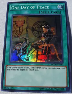 Yugioh 1x One Day of Peace OP04-EN012 Super Rare Unlimited Edition Near Mint - Image 5