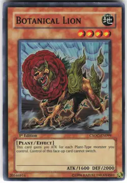 Botanical Lion CSOC-EN099 Yugioh TCG Super Rare MP - Image 1