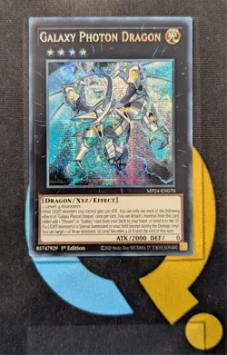 MP24-EN070 Galaxy Photon Dragon Prismatic Secret Rare 1st Edition YuGiOh - Image 1