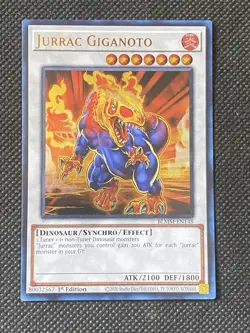 YuGiOh! - Jurrac Giganoto BLMM-EN148 Ultra Rare 1st Edition Near Mint - Image 1