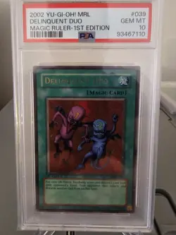 Yu-Gi-Oh! 2002 Delinquent Duo MRL-039 1st Edition Ultra Rare PSA 10 GEM MINT - Image 1