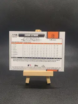 2026 Topps Series 1 Fanatics Exclusive Logo Foil #112 Carson Seymour Giants - Image 2