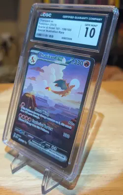 CGC 10 GEM MINT Charizard ex 199/165 Sv: Scarlet & Violet 151 Holo - Image 3