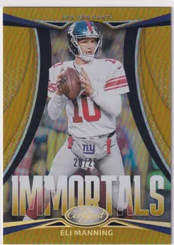 Eli Manning 2024 Panini Certified Immortals Gold /25 #8 Giants - Image 1