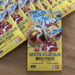 Lot of 10 - One Piece Adventure On Kami's Island - Sleeved Booster Packs - OP15 - Image 1