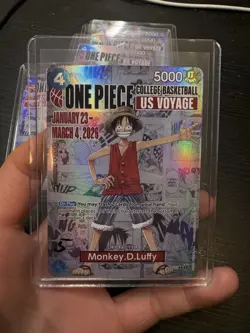 One Piece College Basketball US Voyage Monkey D. Luffy Trading Card 2026 - Image 1
