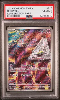 Drowzee 210/198 PSA 10 - 2023 Pokemon Scarlet Violet SV Base Illustration Rare - Image 1