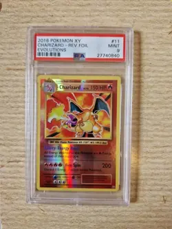 PSA 9 MINT Charizard 11/108 Reverse Holo XY Evolutions 2016 Pokemon Card - Image 1