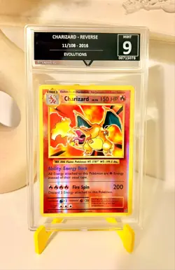 Pokemon Charizard 11/108 Reverse Holo Rare 2016 XY Evolutions GetGraded Mint 9 - Image 1