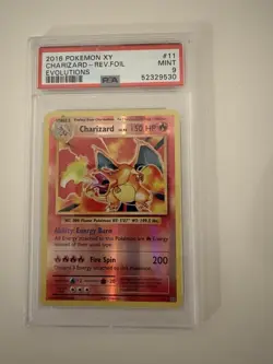 PSA 9 MINT Charizard 11/108 Reverse Holo XY Evolutions 2016 Pokemon Card - Image 1
