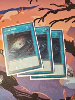 Yugioh! 3x Dark Hole - BLMR-EN086 - Secret Rare - 1st Edition Near Mint English - Image 1