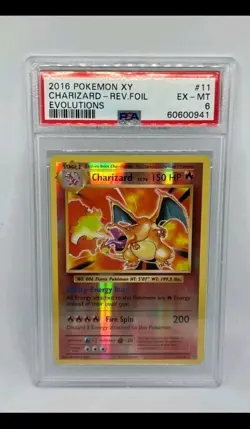 Pokemon TCG Charizard 11/108 Rare Reverse Holo XY Evolutions PSA - Image 1