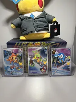 First Partner Illustration Collection Sinnoh Starter Set Turtwig Chimchar Piplup - Image 1
