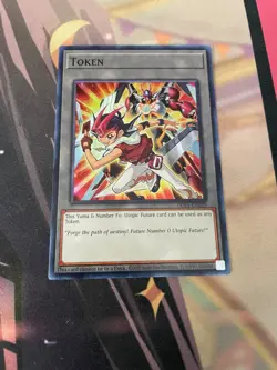 YUGIOH - YUMA & NUMBER F0: UTOPIC FUTURE TOKEN - SUPER RARE - TKN5 - NM - Image 1