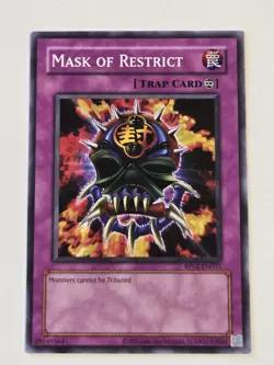 Mask of Restrict RP02-EN031 Short Print Yugioh Card Retro Pack 2 Unlimited Mint - Image 1