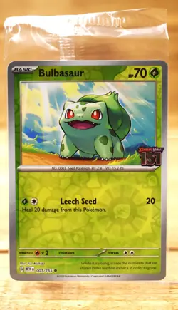 SEALED Bulbasaur PROMO 001/165 Best Buy Exclusive Reverse Holo Pokemon Card 151 - Image 1