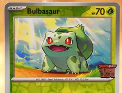 SEALED Bulbasaur PROMO 001/165 Best Buy Exclusive Reverse Holo Pokemon Card 151 - Image 2