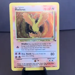 Pokemon TCG: Moltres 27/62 Holo Fossil Base Set Unlimited VTG WOTC LP Hot Card! - Image 1