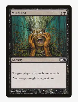 Mind Rot #101 Magic 2012 (M12) Magic Card in Protective Sleeve - Image 1