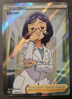 Pokemon Card TCG - Doctor 190/198 Full Art Ultra Rare Chilling Reign Near Mint - Image 1