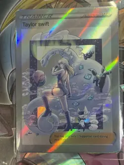 Pokemon Taylor Swift Anime Waifu Custom DIY Trainer Art Pokemon card - Image 2