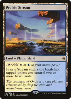 Prairie Stream Battle for Zendikar HEAVILY PLD Land Rare MAGIC MTG CARD ABUGames - Image 1