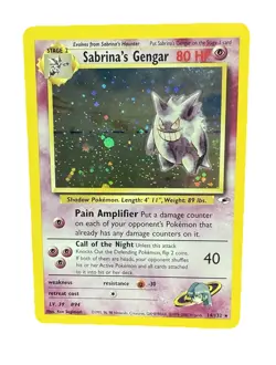 Pokemon TCG Holographic Sabrina's Gengar Gym Challenge Card 14/132 Near Mint - Image 1