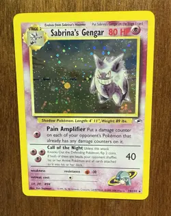 Pokemon TCG Holographic Sabrina's Gengar Gym Challenge Card 14/132 Near Mint - Image 2