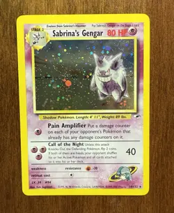Pokemon TCG Holographic Sabrina's Gengar Gym Challenge Card 14/132 Near Mint - Image 4