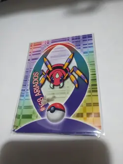 Topps Pokemon Johto Series 1 Sticker Chase Card #168 Ariados 17 of 62 Rare Gloss - Image 1