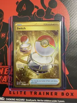 Pokemon TCG Gold Hyper Rare Card Switch 206/165 Scarlet & Violet 151 - Image 1
