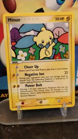 MINUN POP Series 3 Set POKEMON Holo 2006 Trading Card 4/17 TCG - Image 1