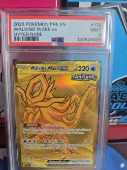 Pokemon 2025 Prismatic Evolutions Hyper Rare Card #178 Walking Wake EX PSA 9 - Image 3