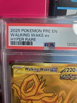 Pokemon 2025 Prismatic Evolutions Hyper Rare Card #178 Walking Wake EX PSA 9 - Image 5