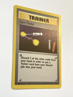 Item Finder 74/102 Base Set Pokemon Trainer Card Rare LP/MP Moderate Play - Image 3
