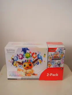 Pokemon TCG Prismatic Evolutions Costco Bundle ETB + Booster Bundle New & Sealed - Image 1