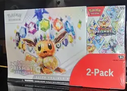 Pokemon TCG Prismatic Evolutions ETB with Booster Bundle Costco 2-Pack Sealed - Image 1