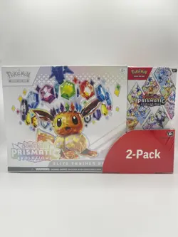 Pokemon TCG Prismatic Evolutions Costco 2 Pack - ETB & Booster Bundle Sealed NEW - Image 1