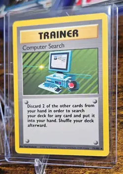 Pokemon Base Set Trainer 5 Card Lot Lass Computer Search Item Finder - Image 3