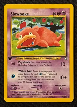 1st Edition Slowpoke - Neo Genesis - #73/111 - Vintage Pokemon Card 2000 WOTC - Image 1