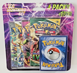 Pokemon TCG Lightning Blister - 4 Booster Packs & 1 Bonus Card - Evolving Skies - Image 1